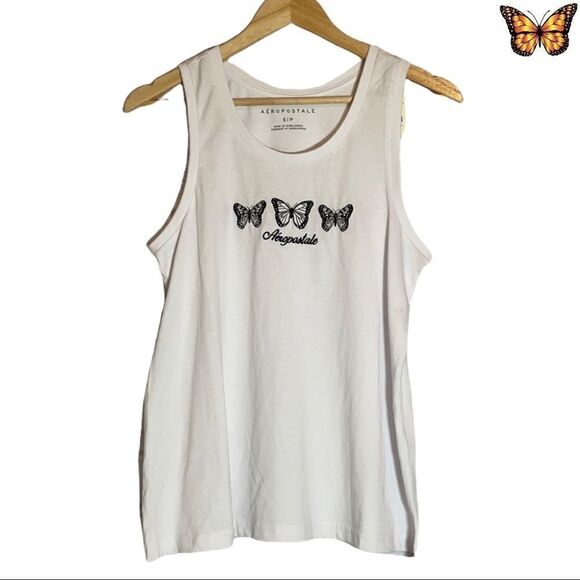 AEROPOSTALE Butterfly Muscle Shirt Size Small - Picture 1 of 5